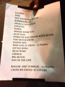 becky set list